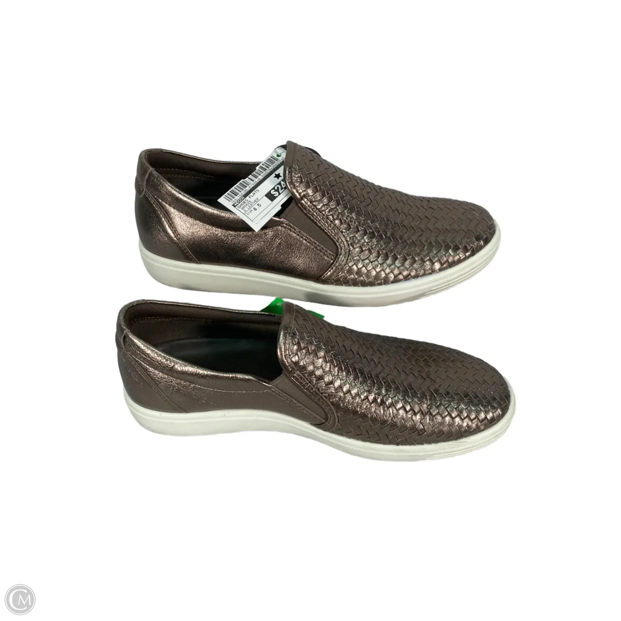 Shoes Flats By Ecco In Bronze, Size: 8.5