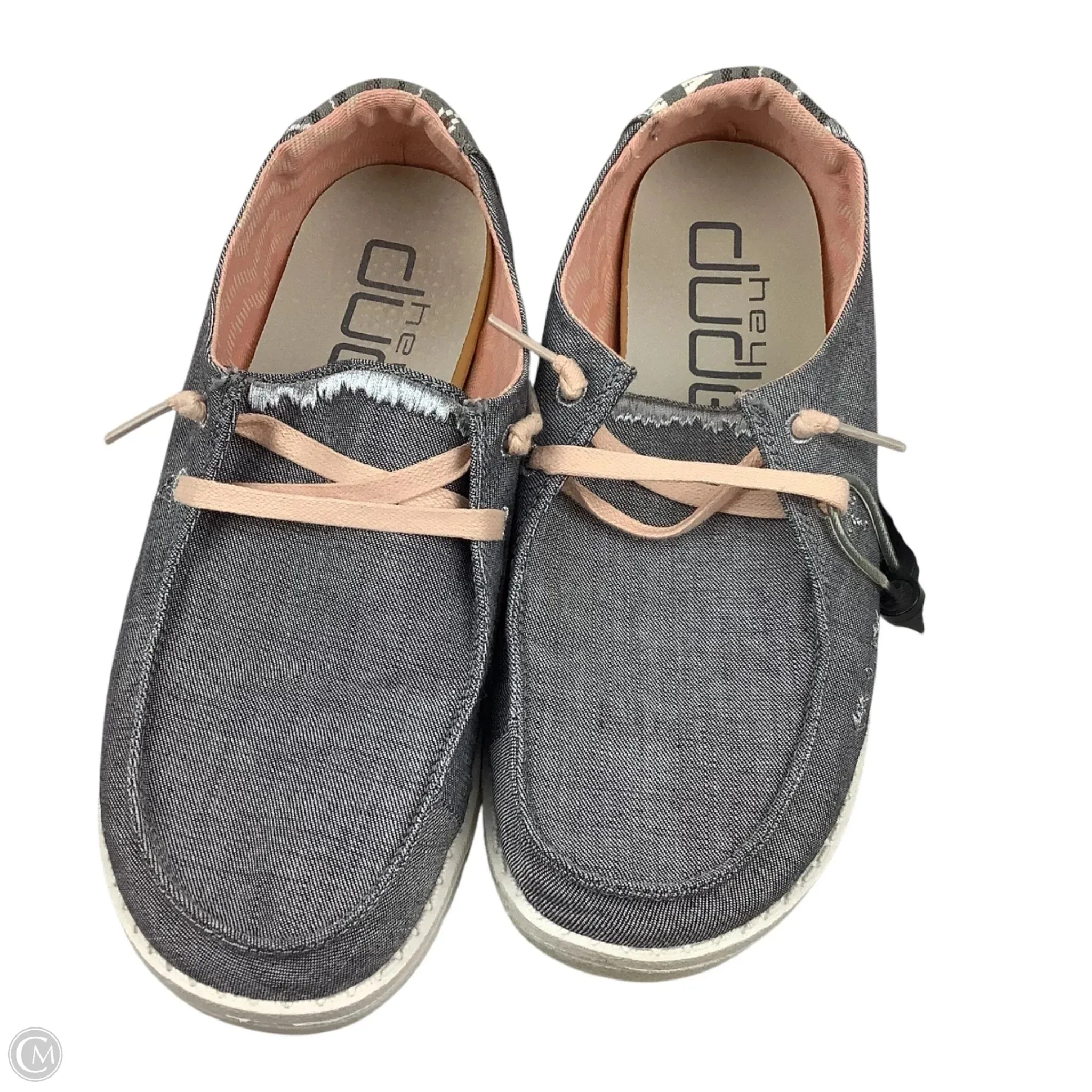 Shoes Flats By Hey Dude In Grey, Size: 6