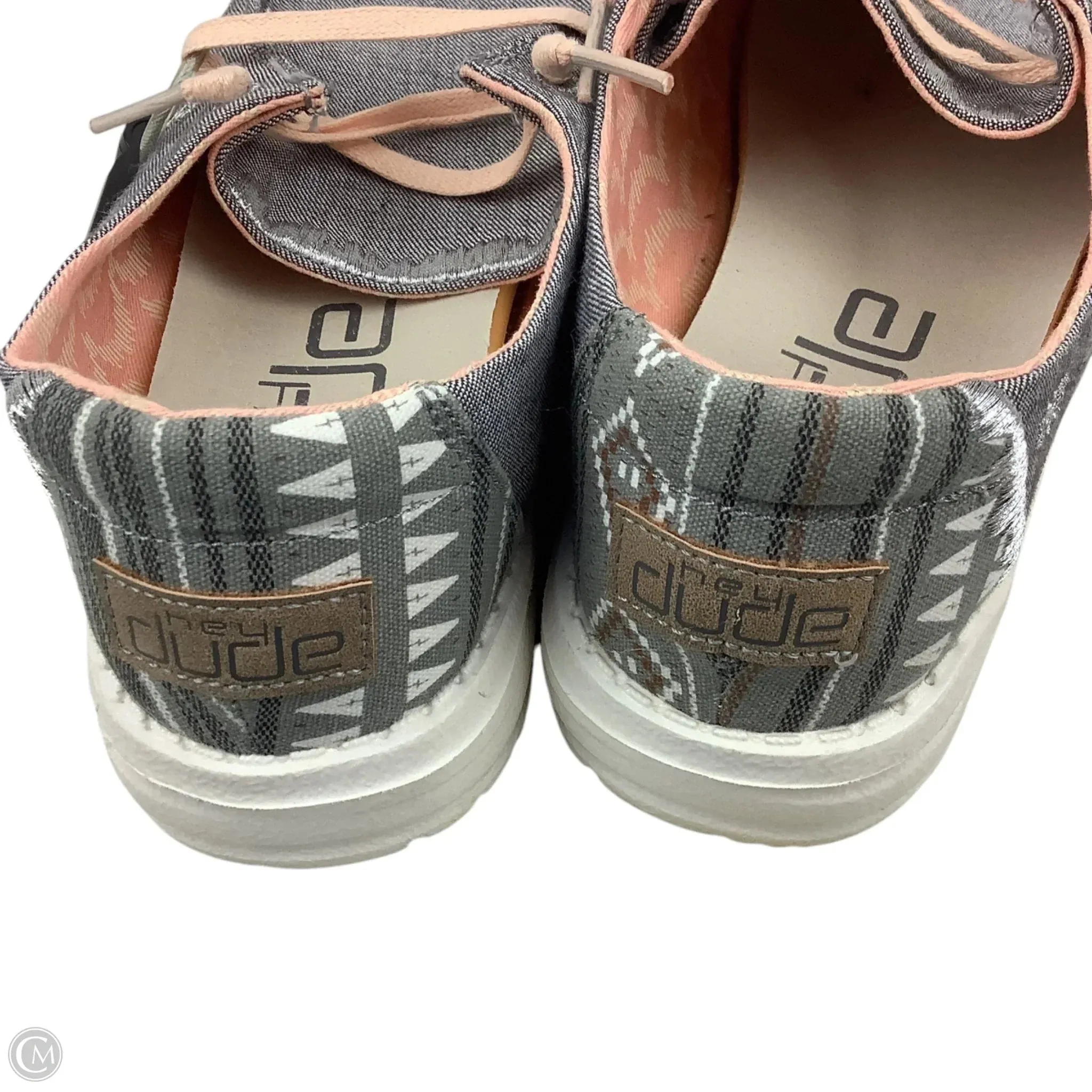 Shoes Flats By Hey Dude In Grey, Size: 6