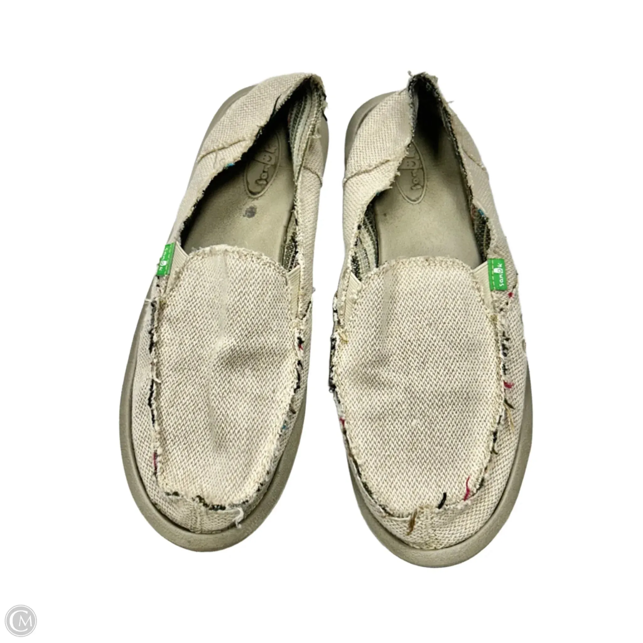 Shoes Flats By Sanuk In Beige, Size: 9