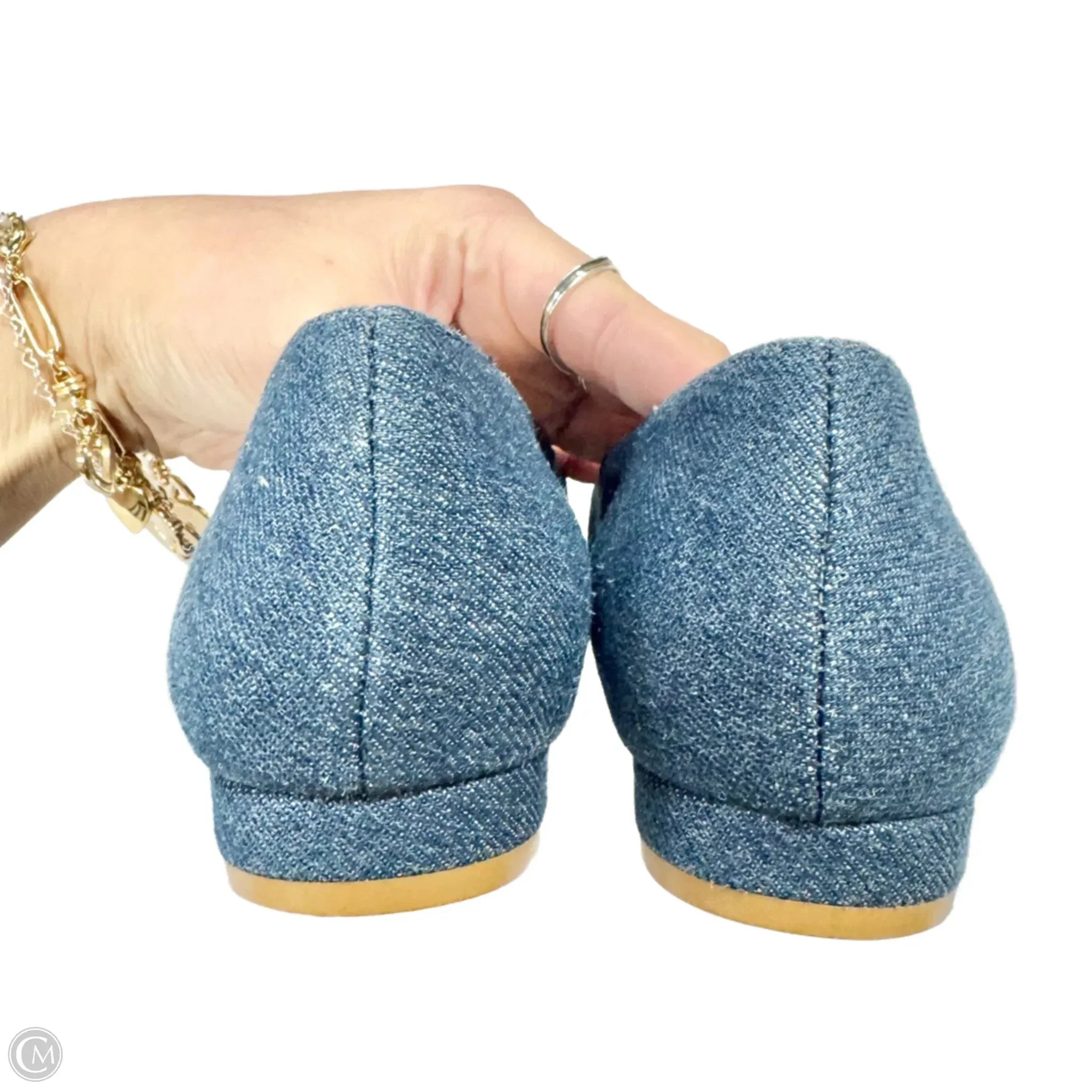 Shoes Flats By Talbots In Blue Denim, Size: 6.5