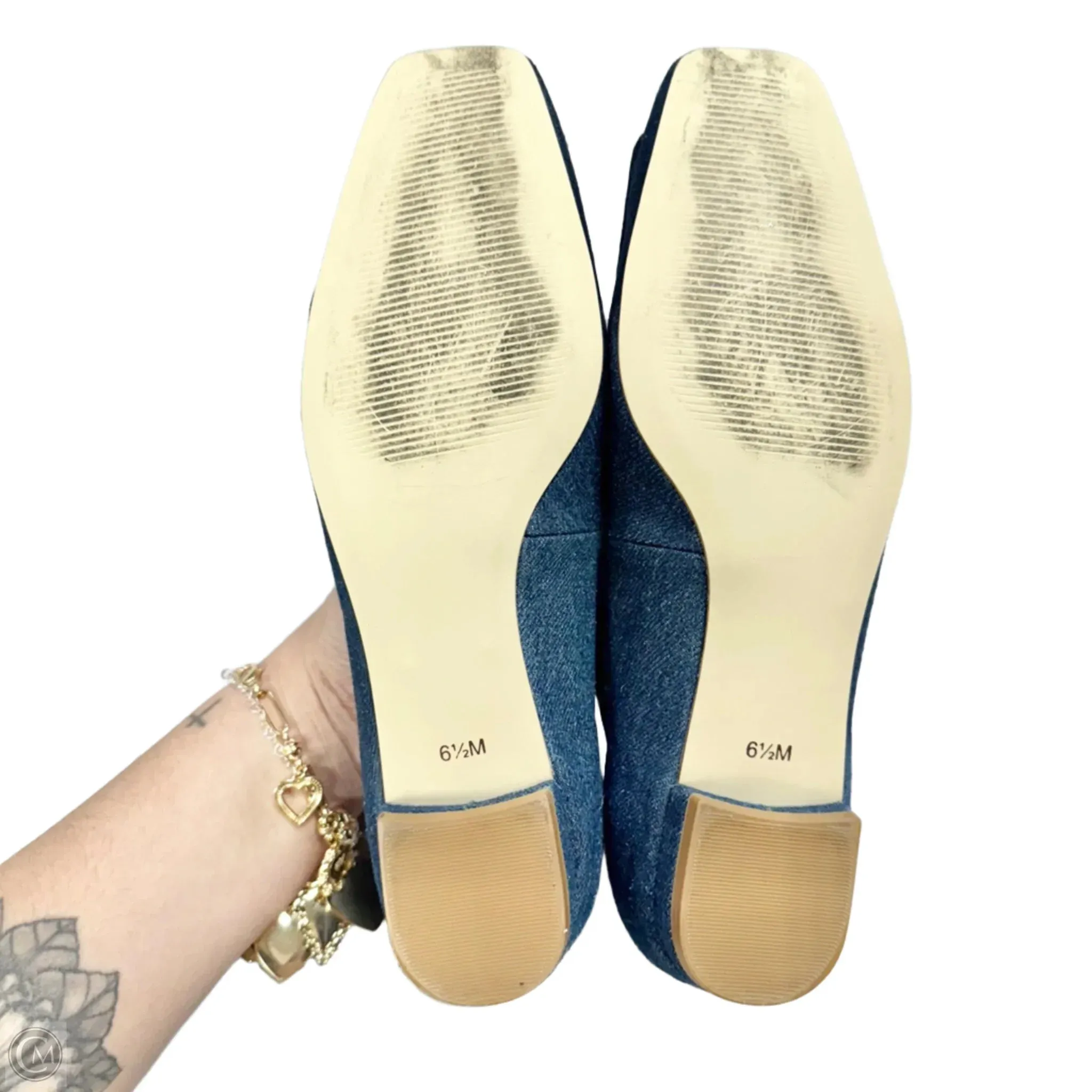 Shoes Flats By Talbots In Blue Denim, Size: 6.5