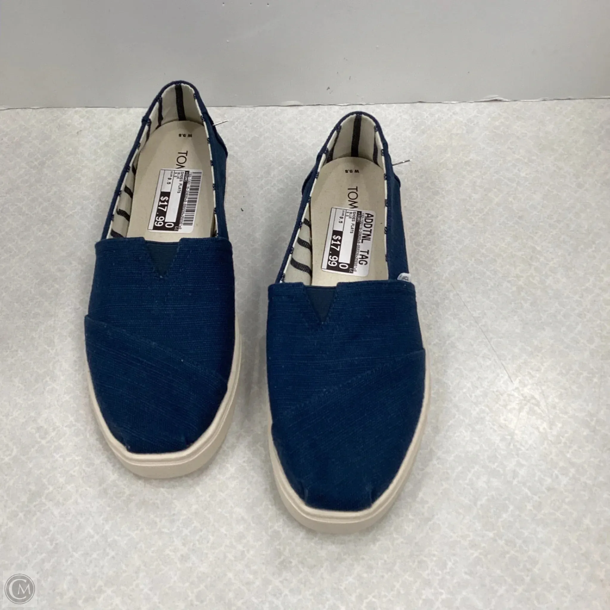 Shoes Flats By Toms In Blue, Size: 9.5