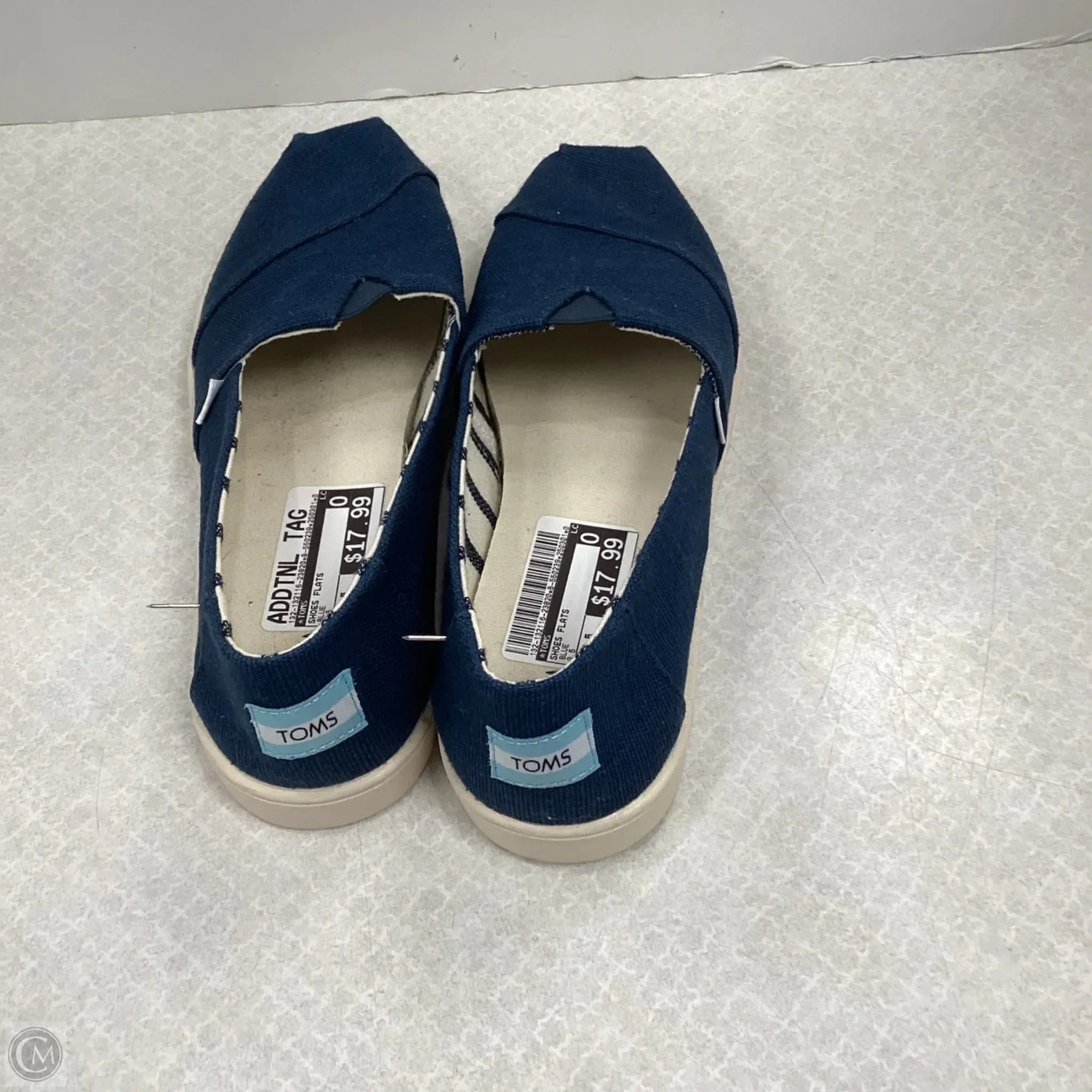 Shoes Flats By Toms In Blue, Size: 9.5