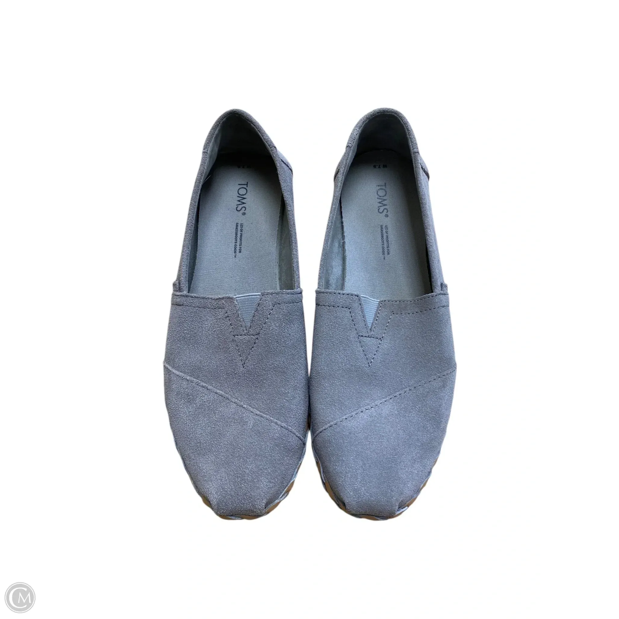 Shoes Flats By Toms In Grey, Size: 7.5