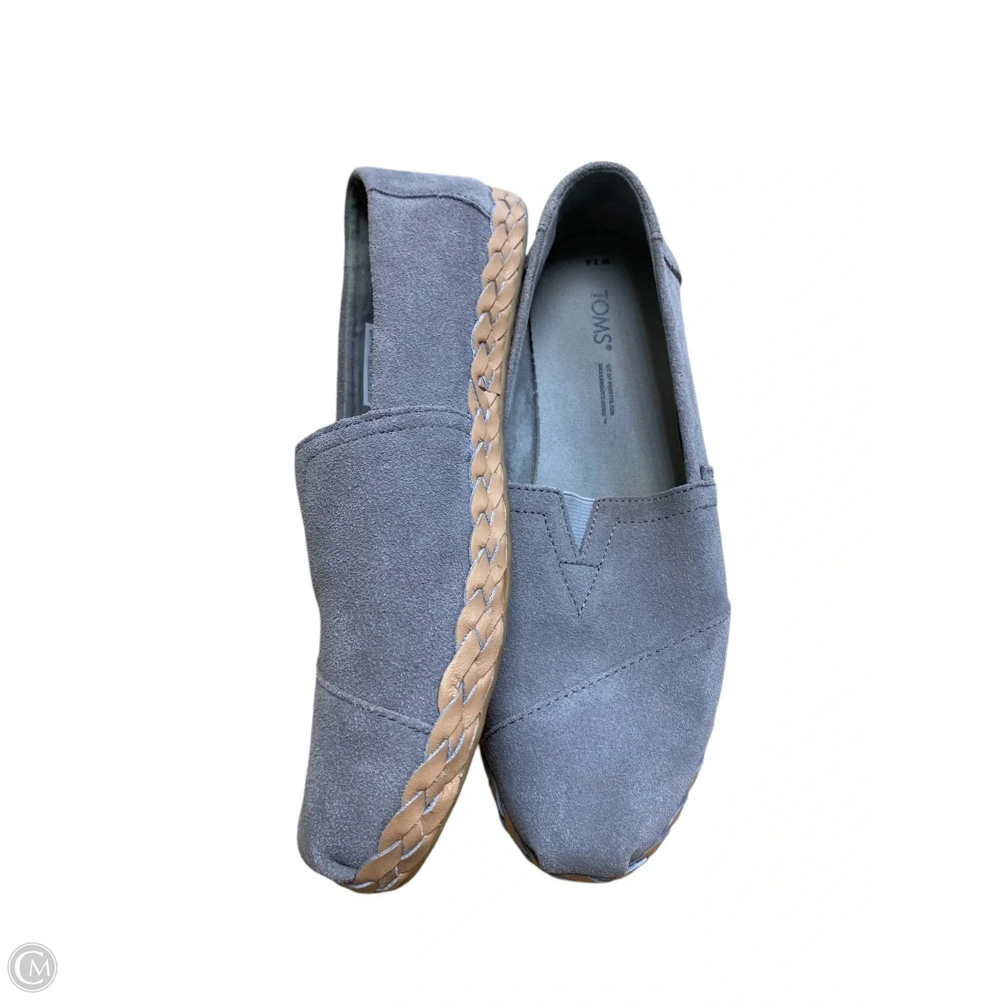 Shoes Flats By Toms In Grey, Size: 7.5