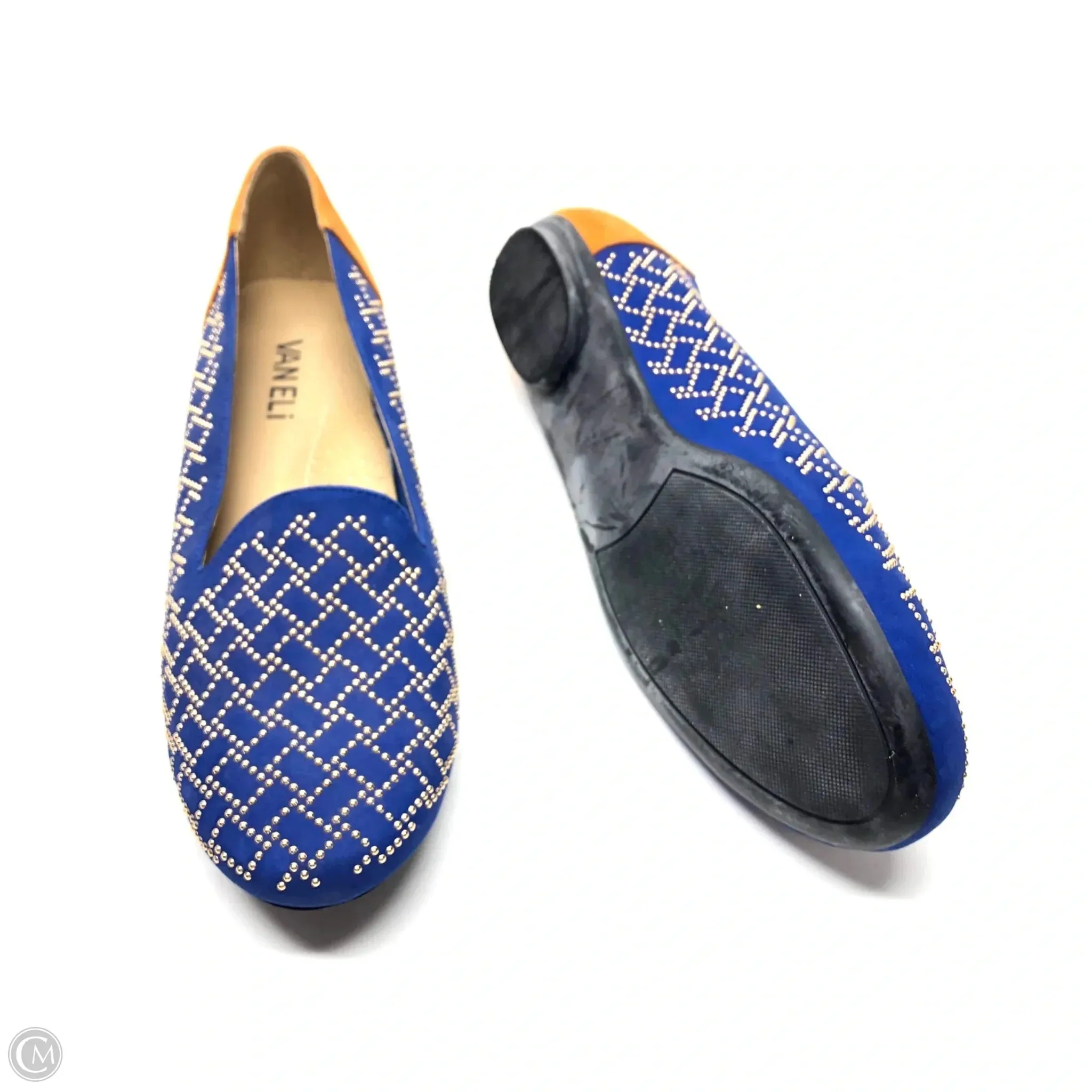 Shoes Flats By Vaneli In Blue & Brown, Size: 7