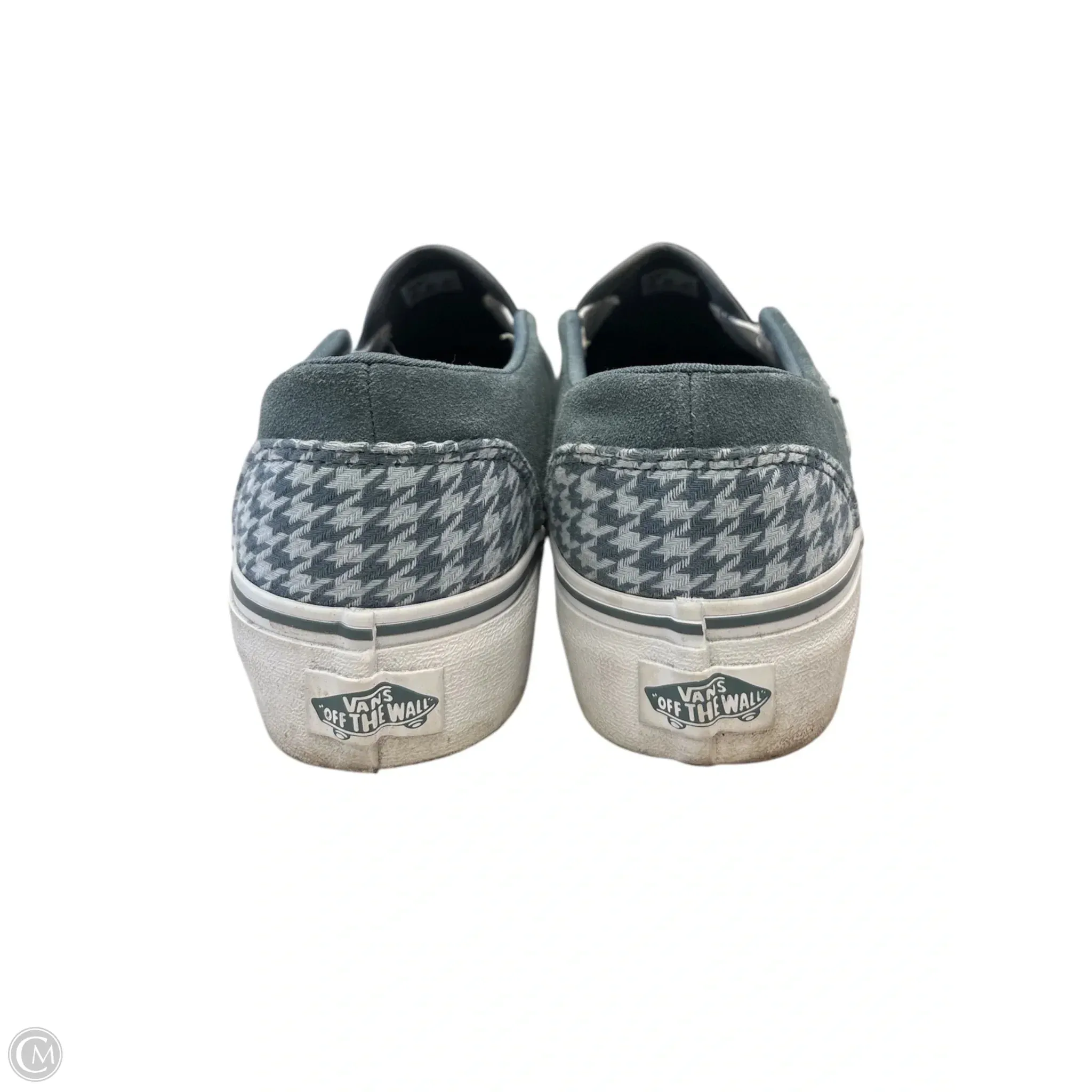 Shoes Flats By Vans In Blue & Grey, Size: 8.5