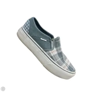 Shoes Flats By Vans In Blue & Grey, Size: 8.5