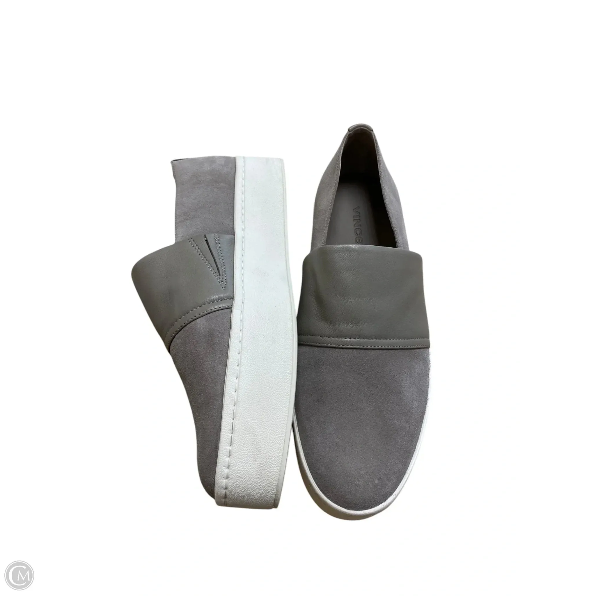 Shoes Flats By Vince In Grey, Size: 7.5