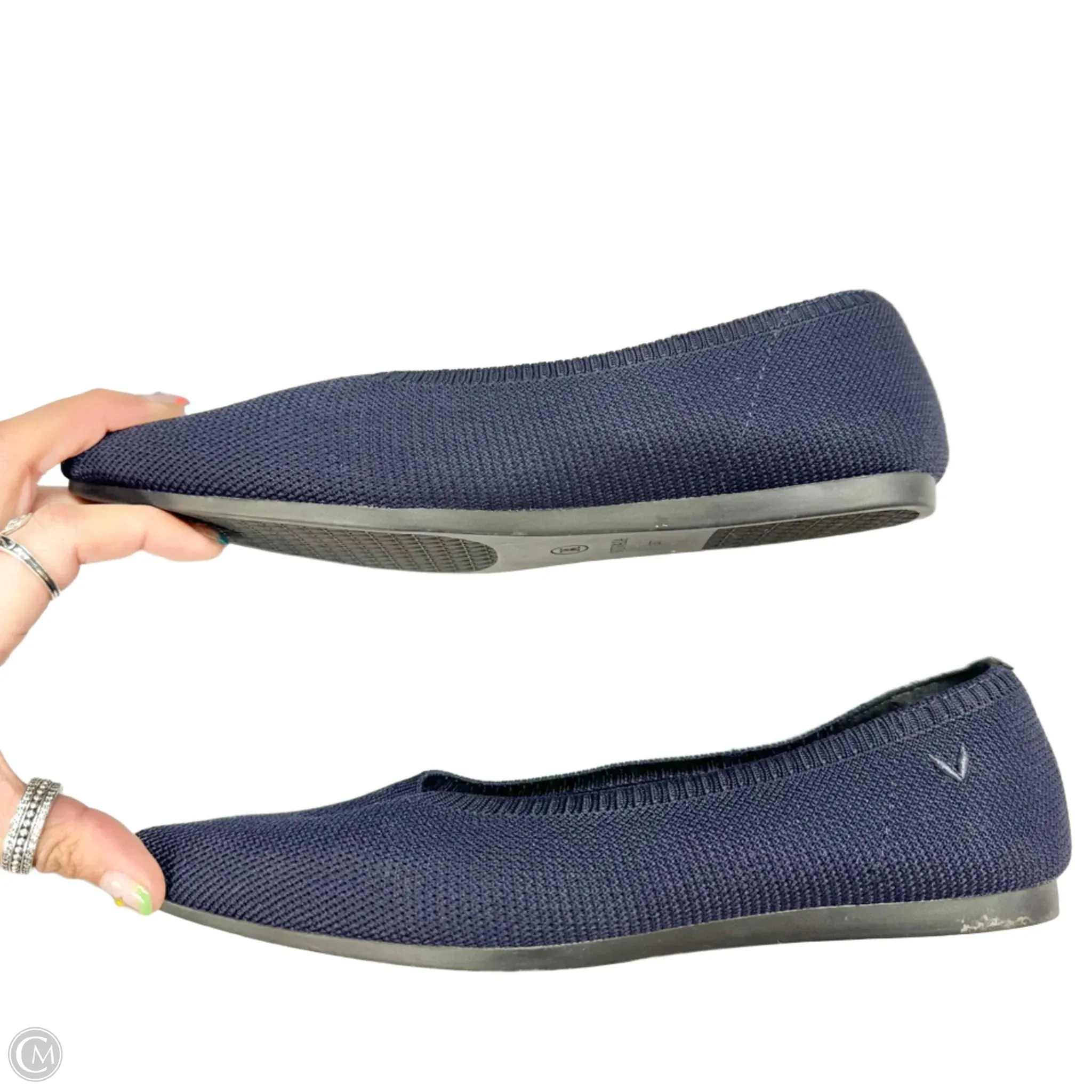 Shoes Flats By Vivaia In Navy, Size: 6.5