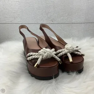 Shoes Heels Block By Clothes Mentor In Brown, Size: 7.5