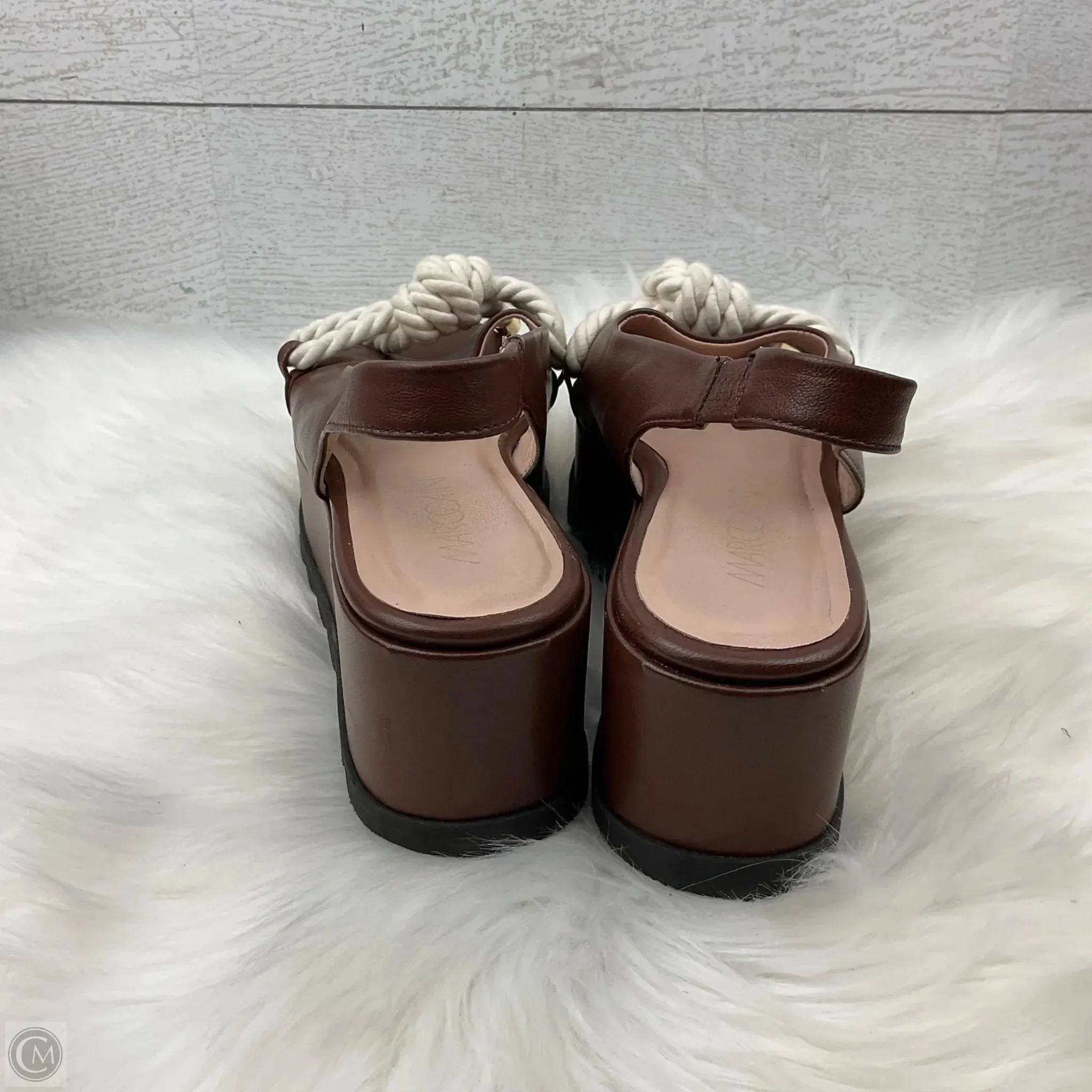 Shoes Heels Block By Clothes Mentor In Brown, Size: 7.5