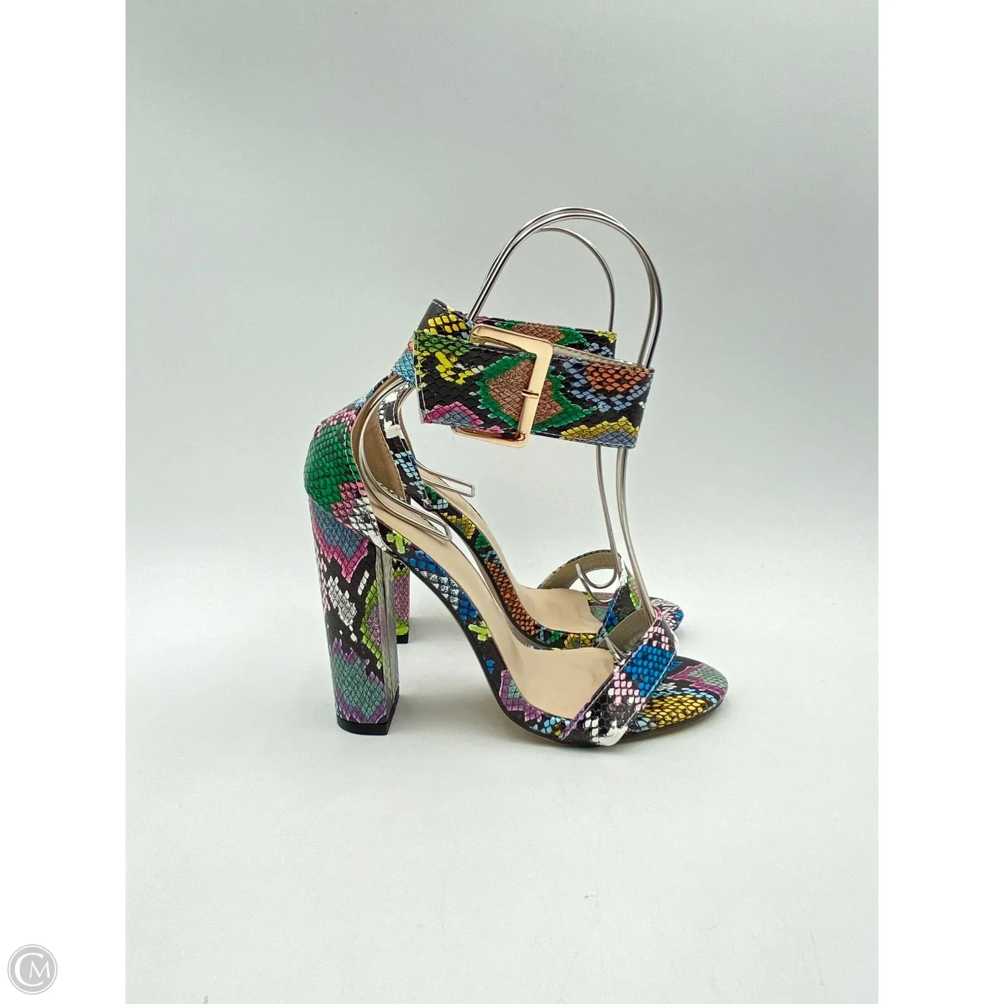 Shoes Heels Block By Clothes Mentor In Snakeskin Print, Size: 9
