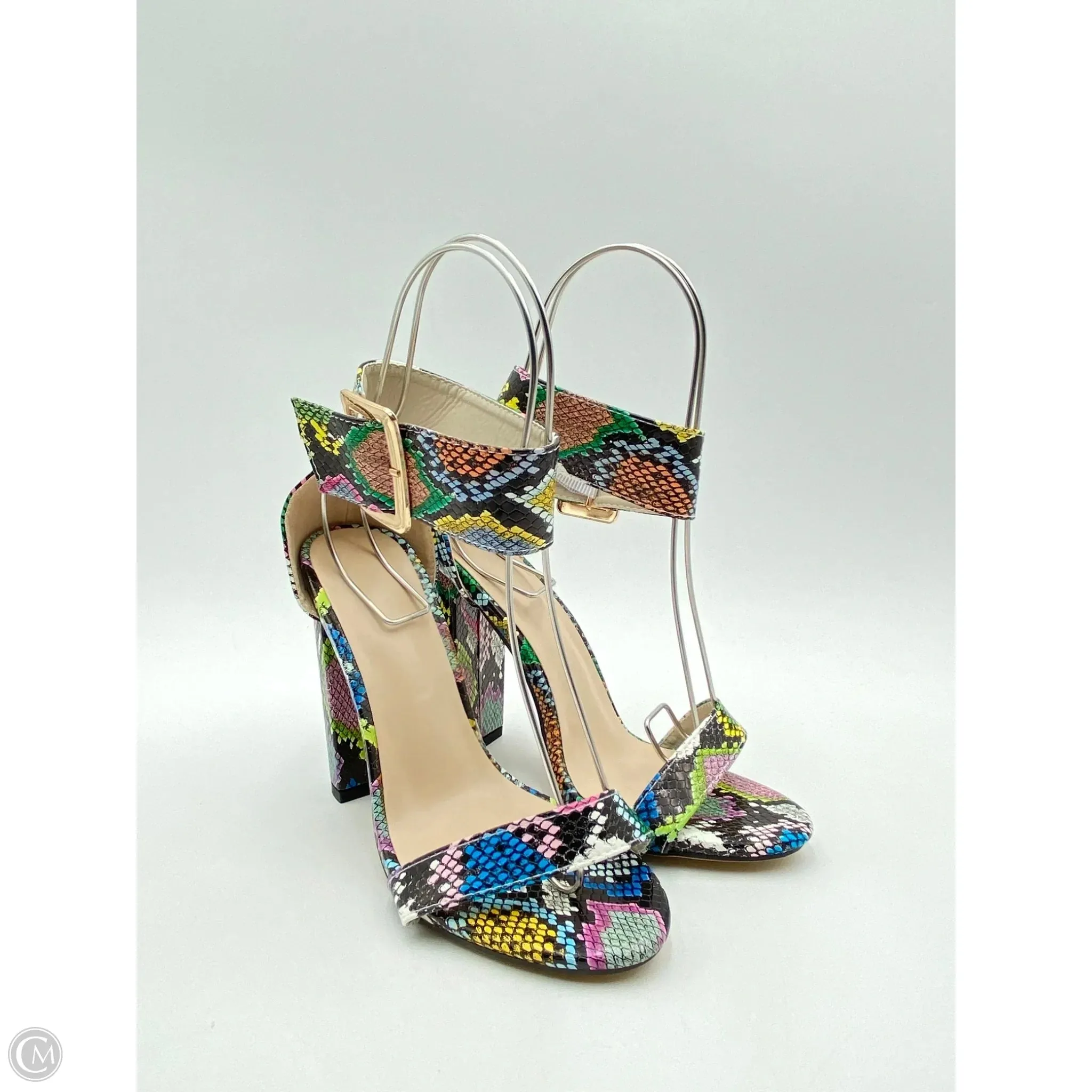 Shoes Heels Block By Clothes Mentor In Snakeskin Print, Size: 9