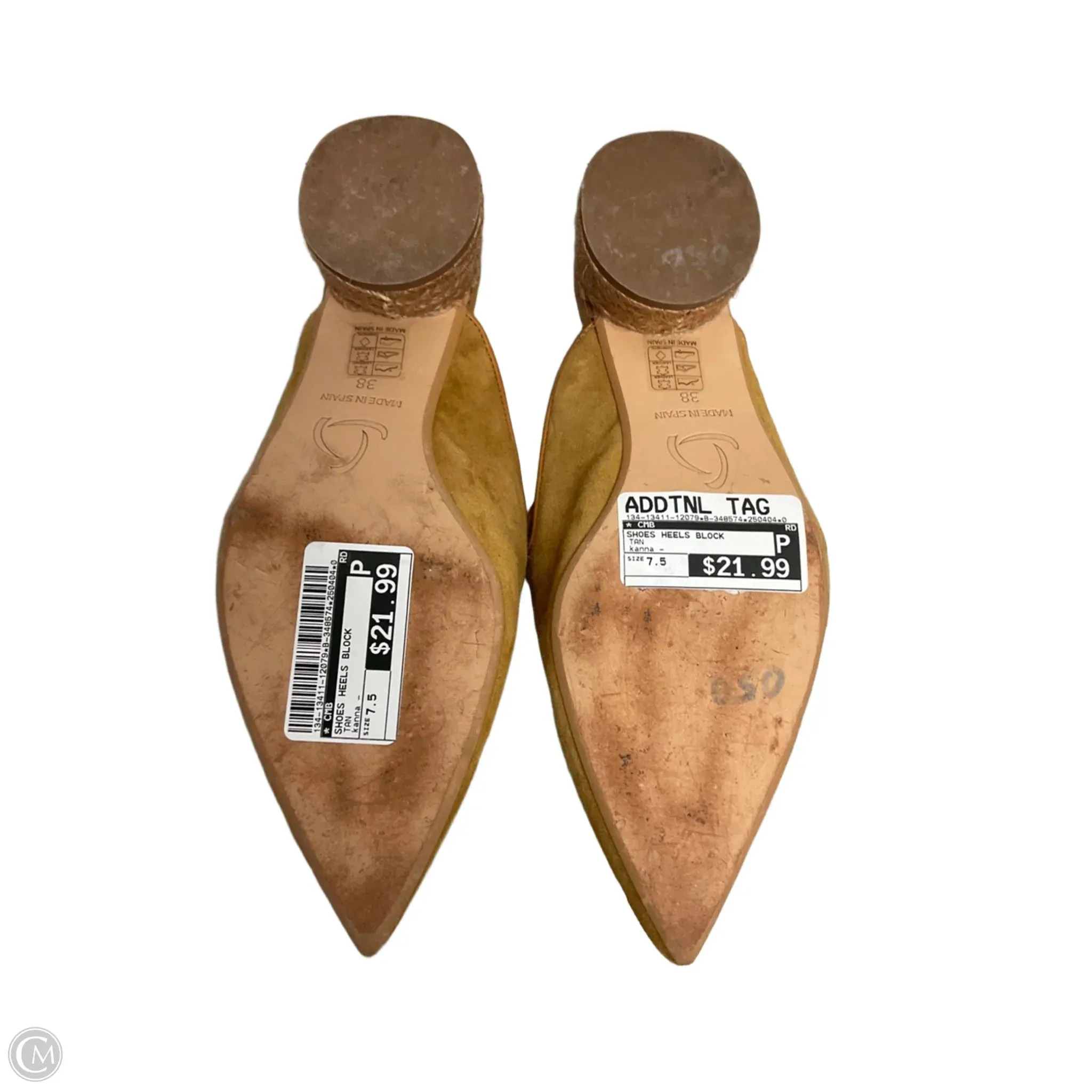 Shoes Heels Block By Cmb In Tan, Size: 7.5