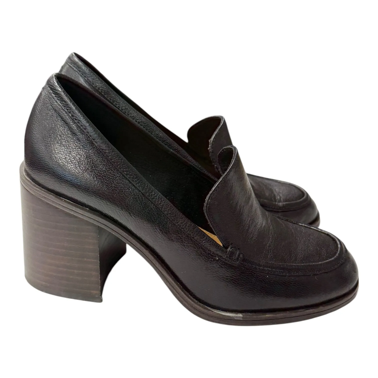 Shoes Heels Block By Crown Vintage In Black, Size:7