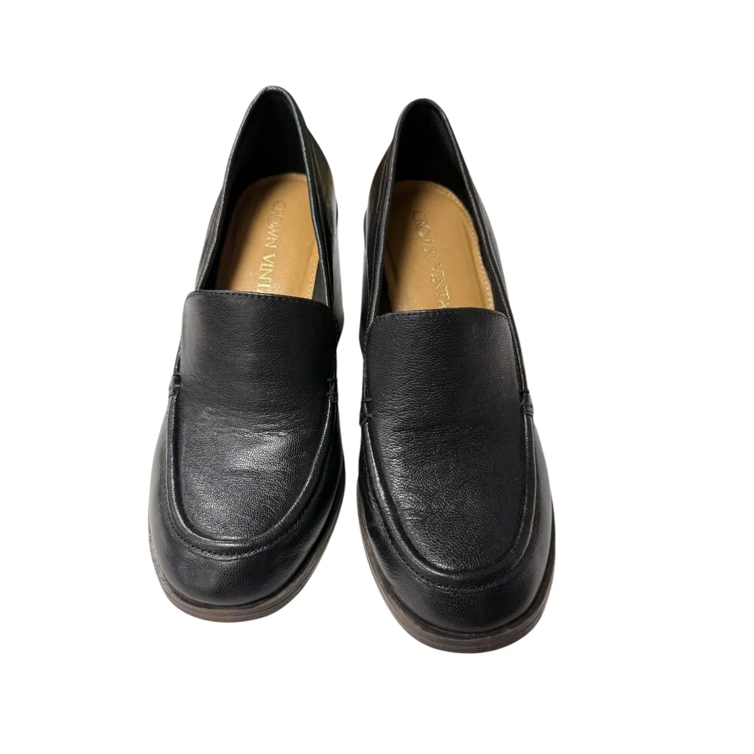 Shoes Heels Block By Crown Vintage In Black, Size:7