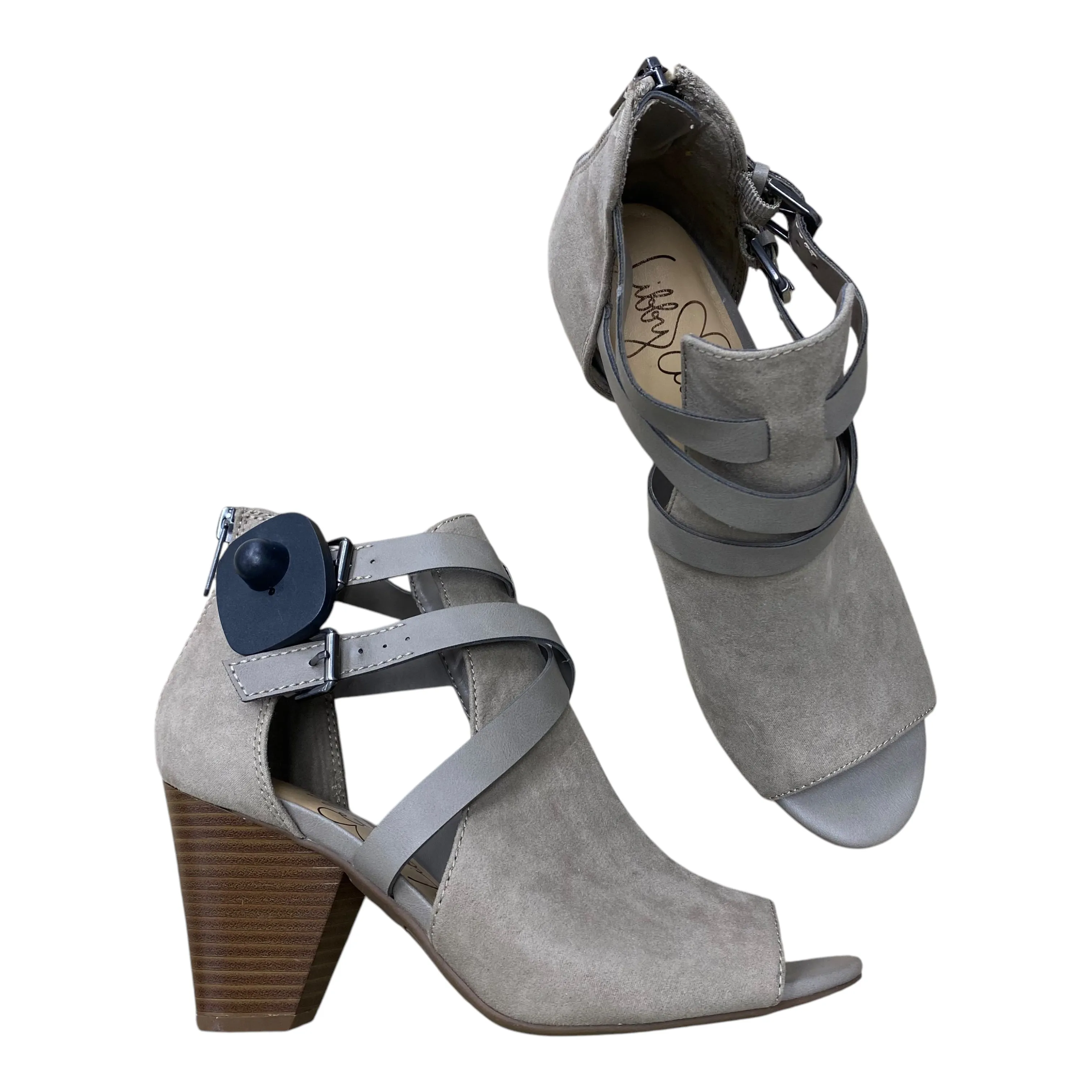 Shoes Heels Block By Libby Edelman In Taupe, Size:8