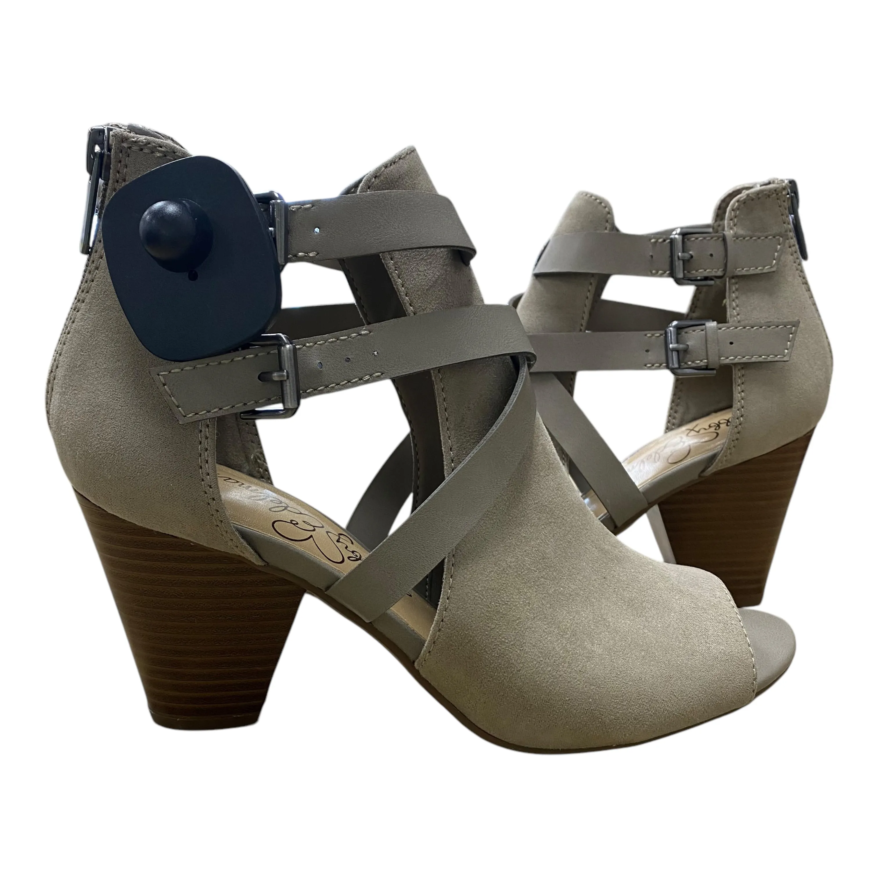 Shoes Heels Block By Libby Edelman In Taupe, Size:8
