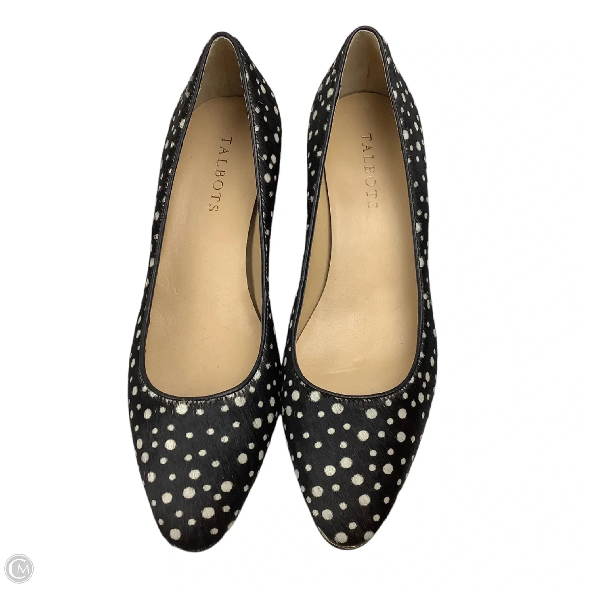 Shoes Heels Block By Talbots In Black & White, Size: 8