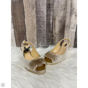 Shoes Heels Kitten By Alex Marie In Gold, Size: 9