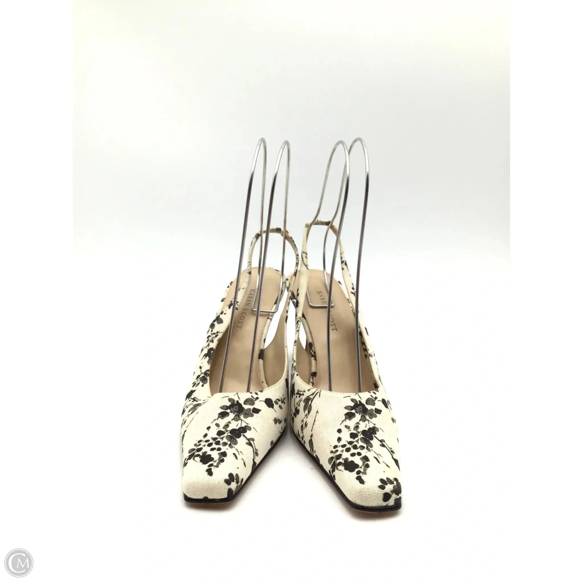 Shoes Heels Kitten By Karen Scott In Black & Cream, Size: 9