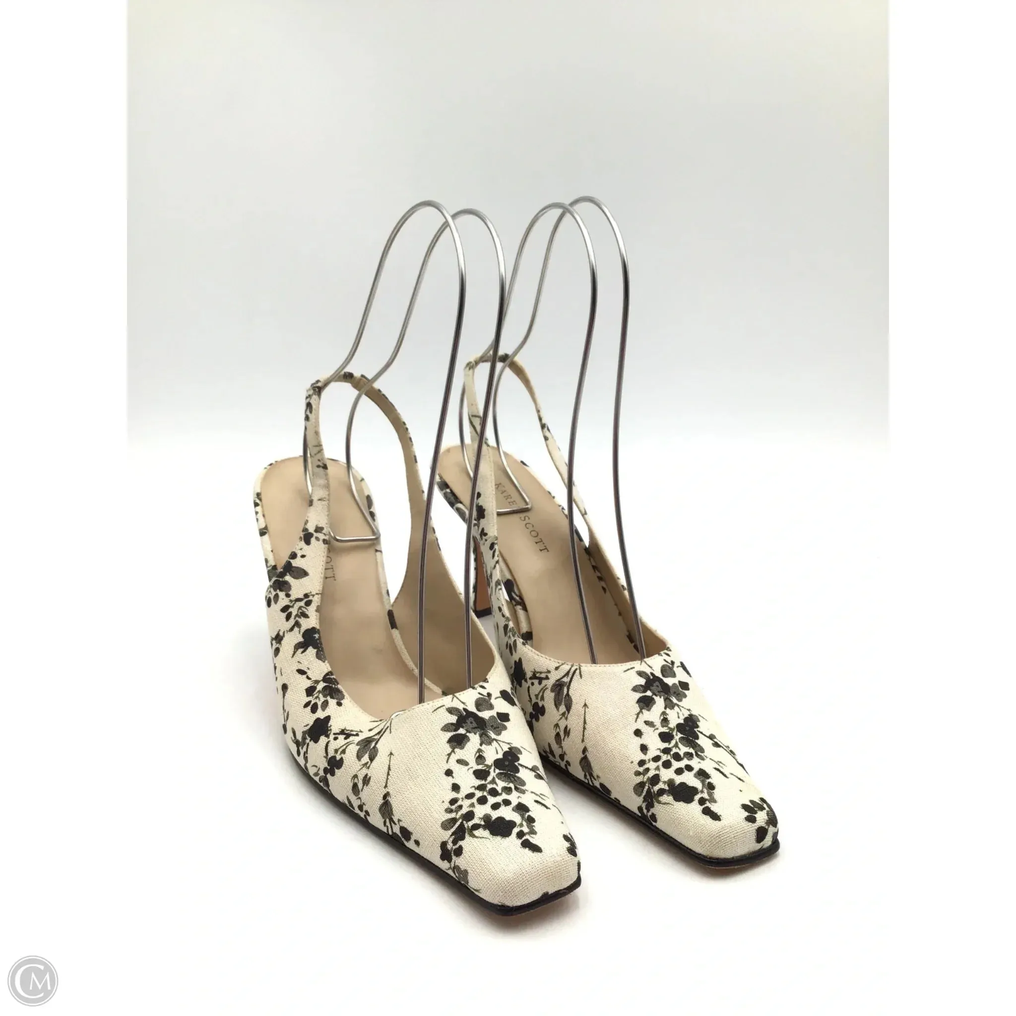 Shoes Heels Kitten By Karen Scott In Black & Cream, Size: 9