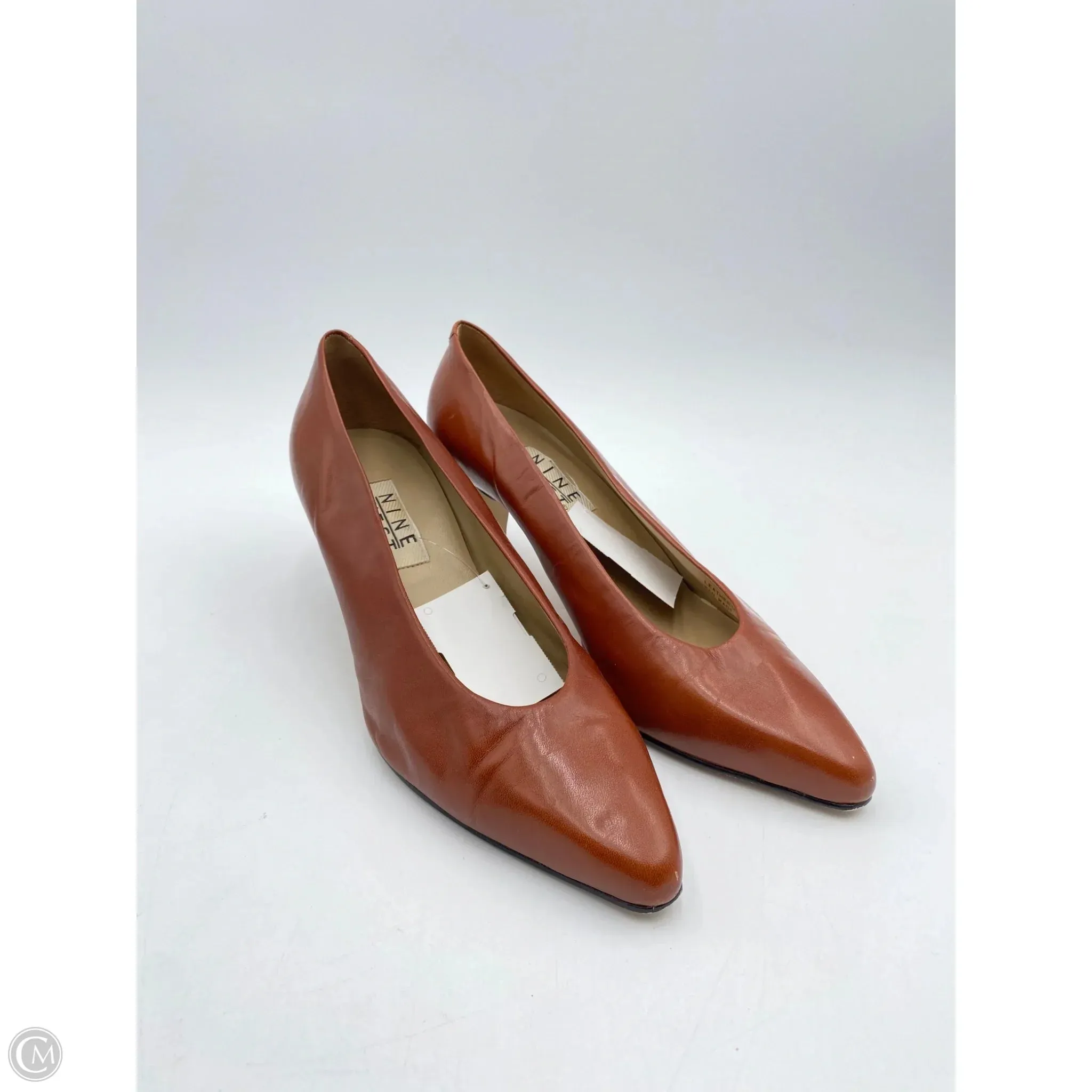 Shoes Heels Kitten By Nine West In Brown, Size: 9