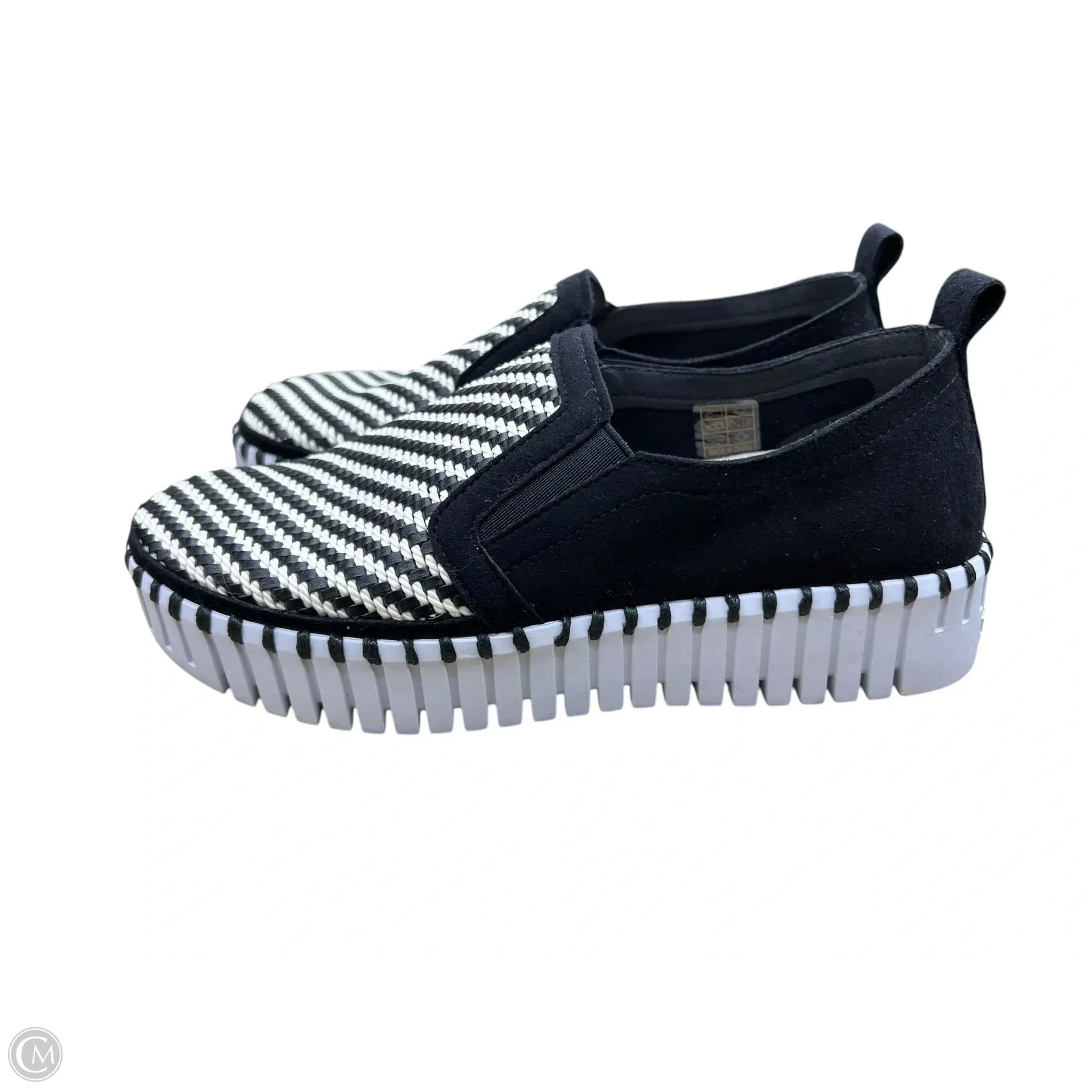 Shoes Heels Platform By Cmc In Black & White, Size: 7