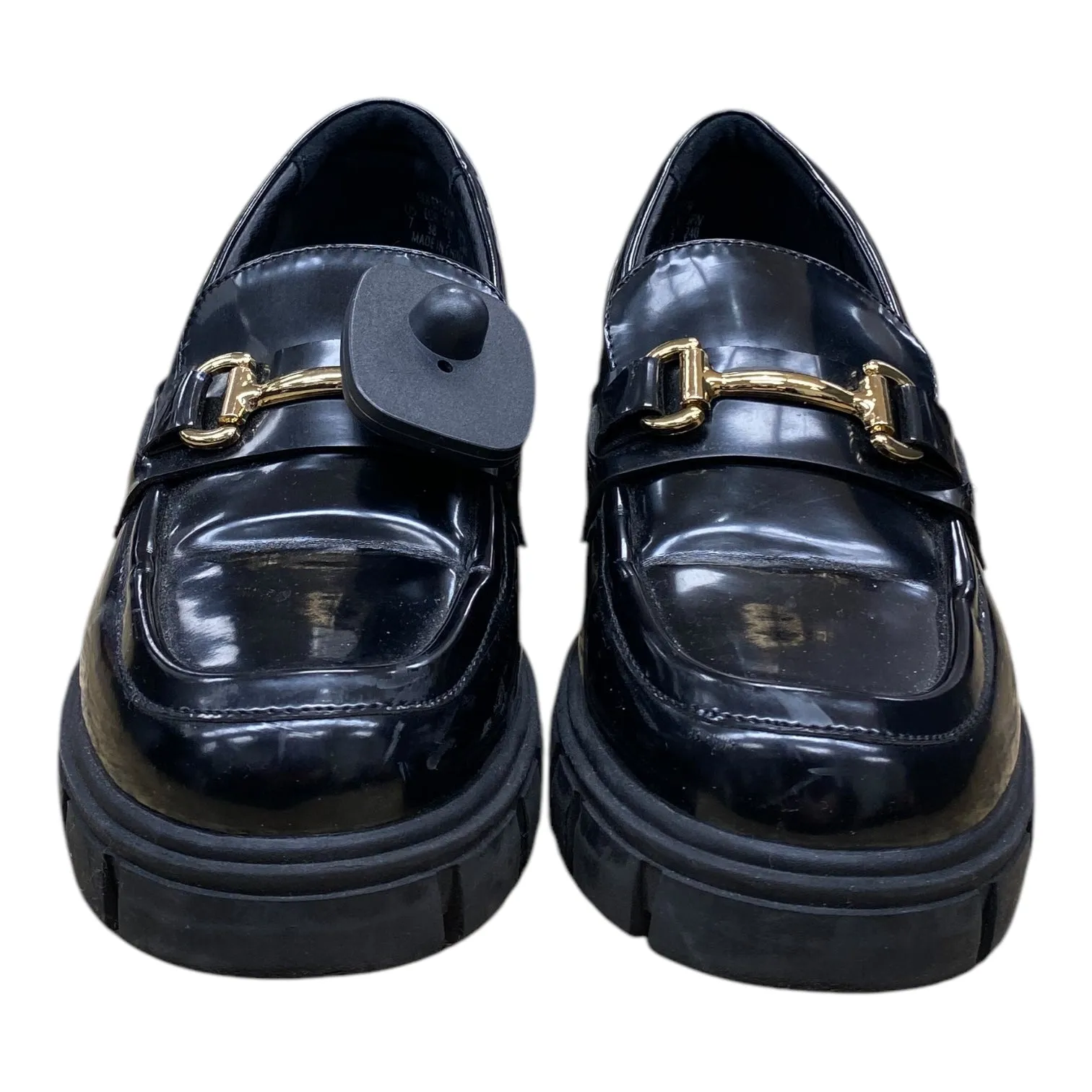 Shoes Heels Platform By DREAM PAIRS In Black & Gold, Size:7