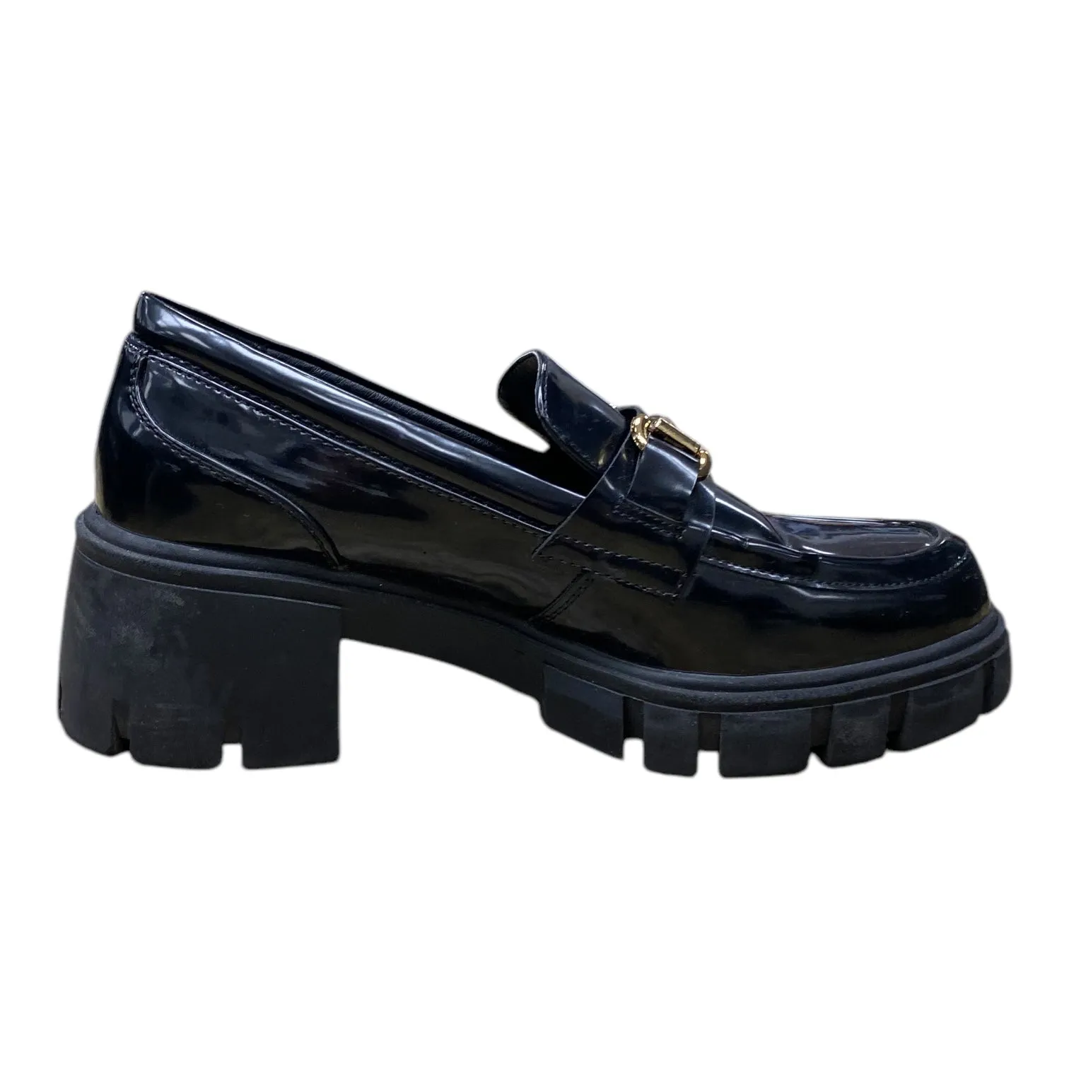 Shoes Heels Platform By DREAM PAIRS In Black & Gold, Size:7