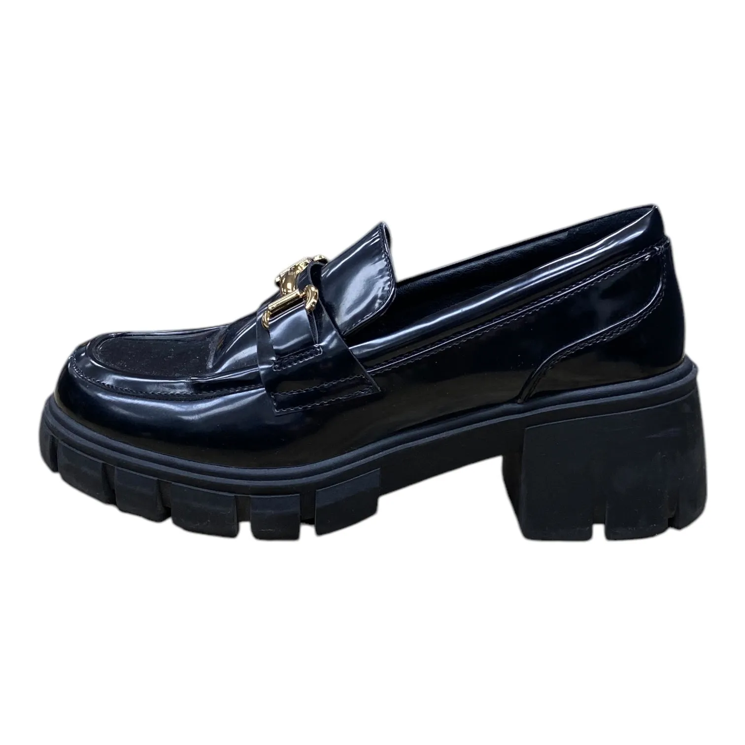 Shoes Heels Platform By DREAM PAIRS In Black & Gold, Size:7