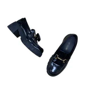 Shoes Heels Platform By DREAM PAIRS In Black & Gold, Size:7