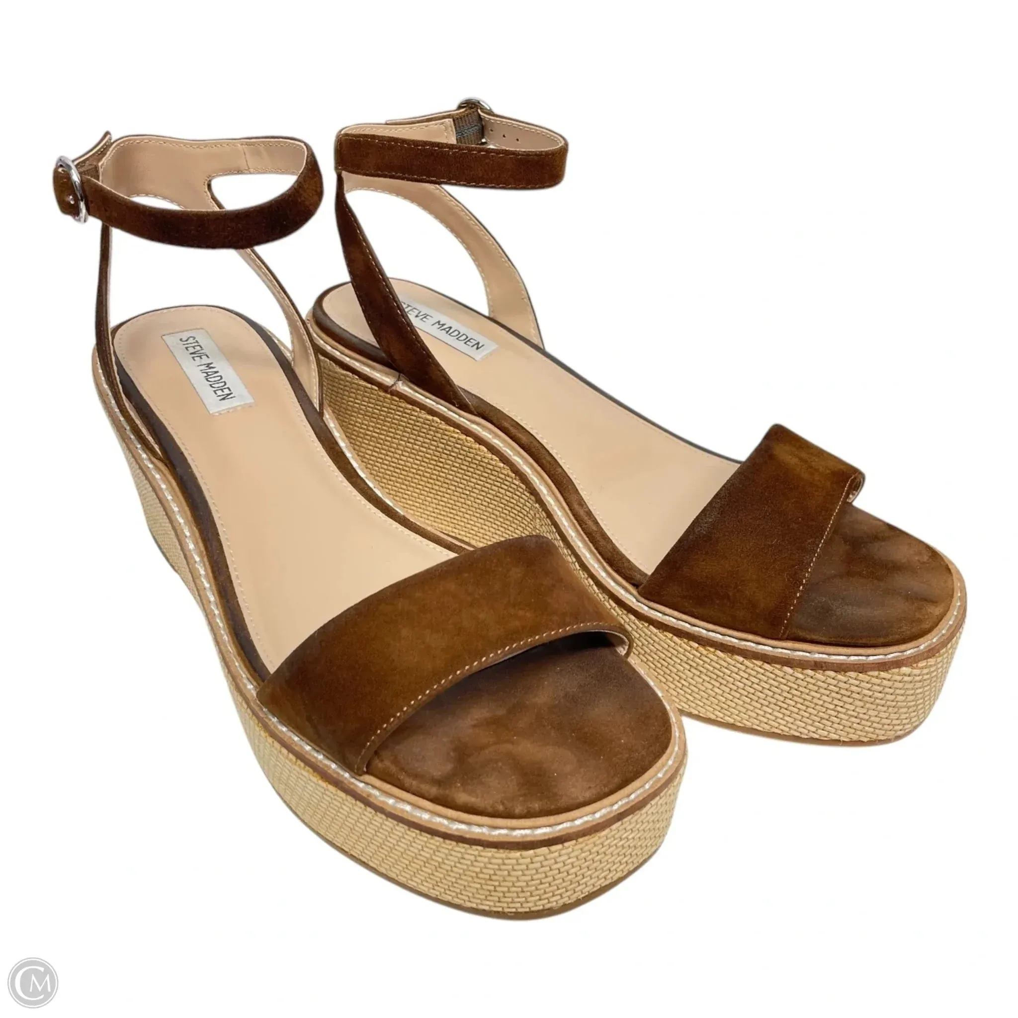 Shoes Heels Platform By Steve Madden In Brown, Size: 10