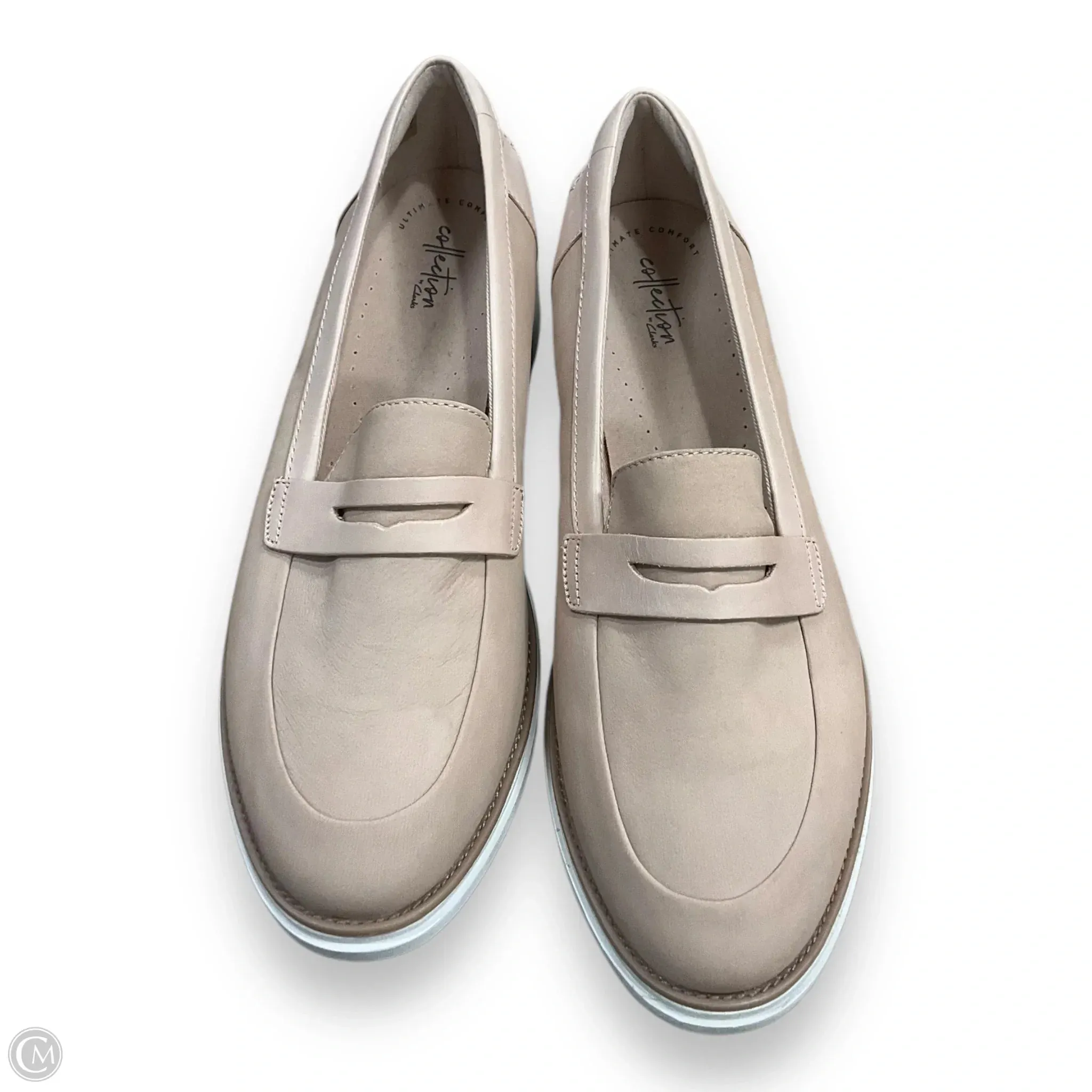 Shoes Heels Wedge By Clarks In Tan, Size: 12