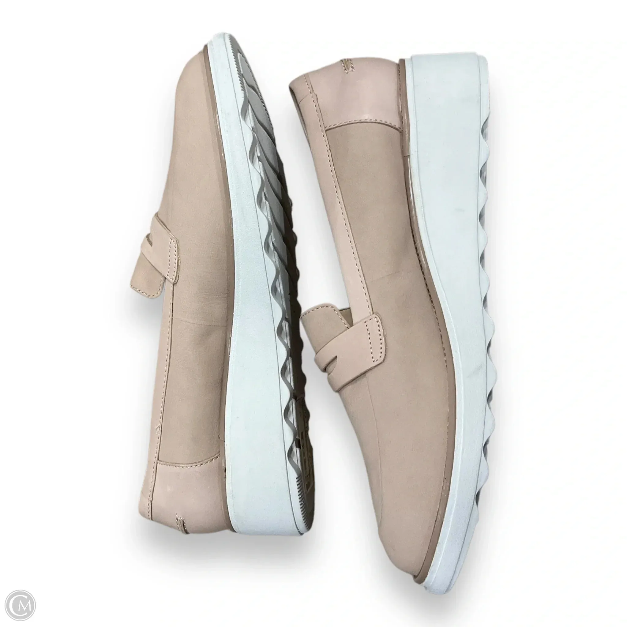 Shoes Heels Wedge By Clarks In Tan, Size: 12