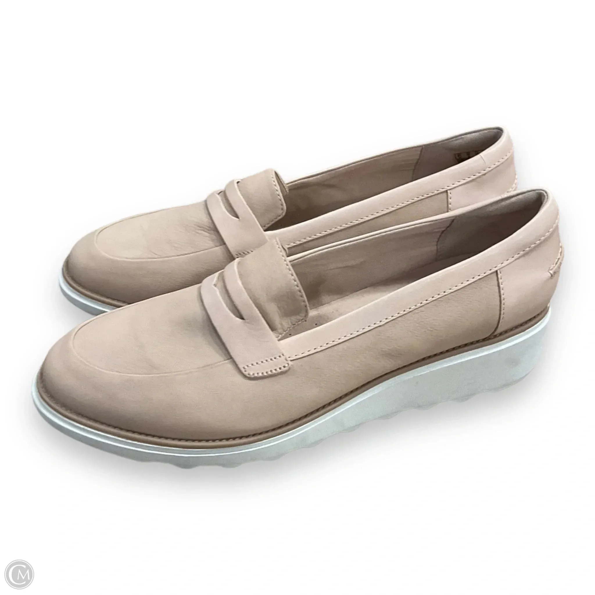 Shoes Heels Wedge By Clarks In Tan, Size: 12