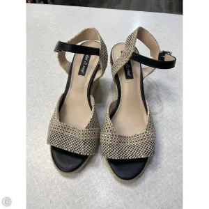 Shoes Heels Wedge By Clothes Mentor In Tan, Size: 8.5