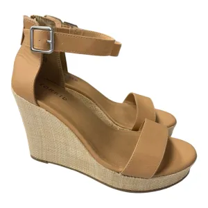 Shoes Heels Wedge By Torrid In Brown, Size:8
