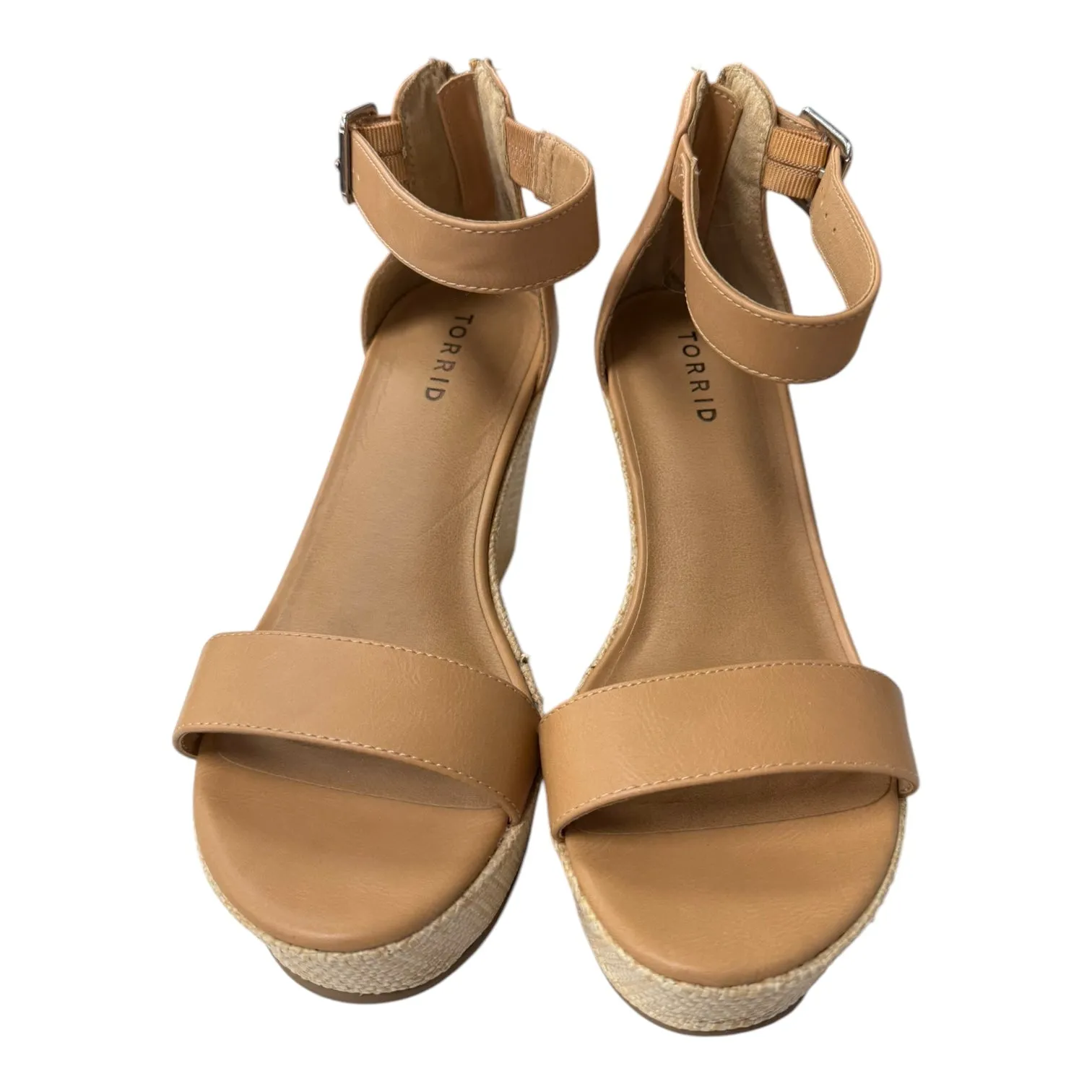 Shoes Heels Wedge By Torrid In Brown, Size:8
