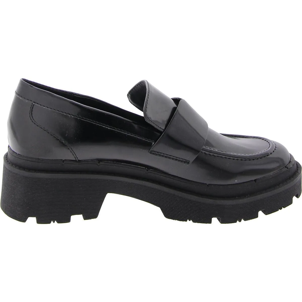 Shout  Womens Leather Slip On Loafers
