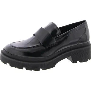 Shout  Womens Leather Slip On Loafers