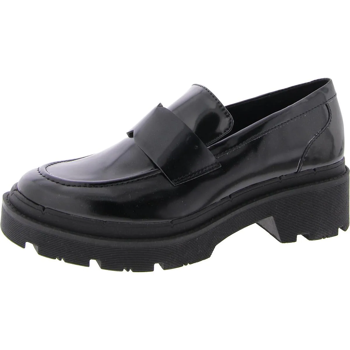 Shout  Womens Leather Slip On Loafers