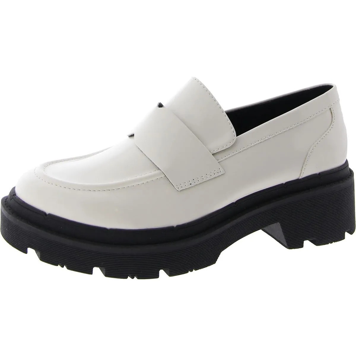 Shout  Womens Leather Slip On Loafers