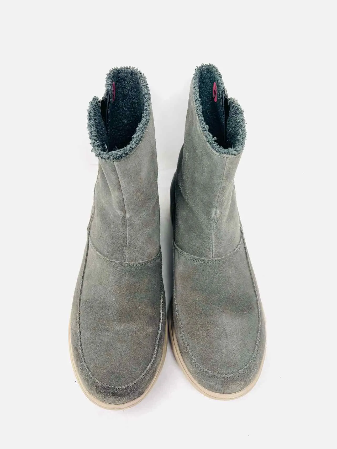 Sorel Size 9 Olive Zipper Suede Shoes Ankle Boots