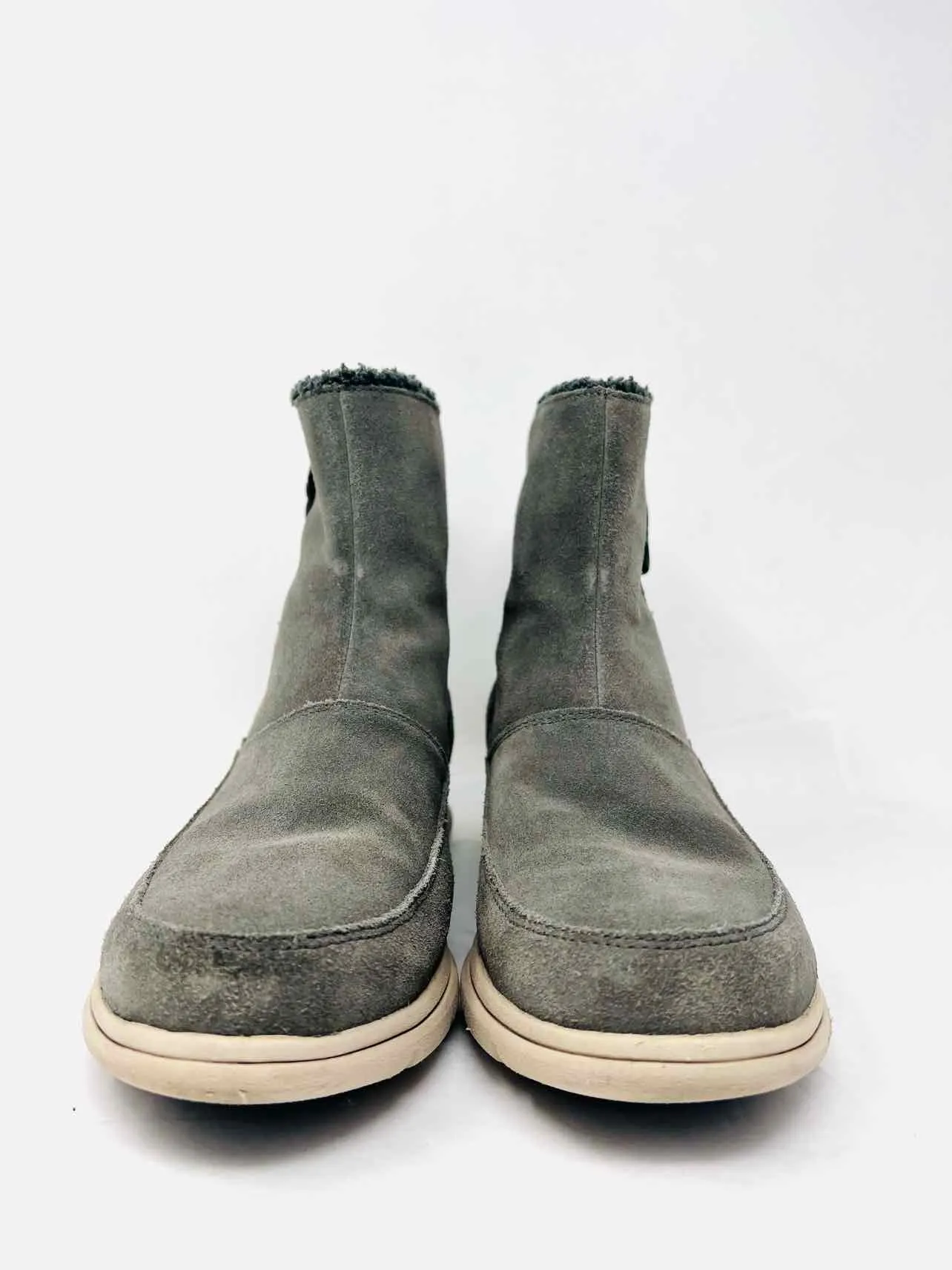 Sorel Size 9 Olive Zipper Suede Shoes Ankle Boots