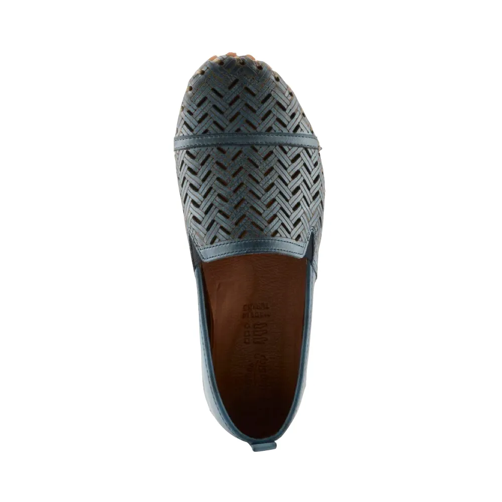 Spring Step Women's Kapri Slip On Flat in Blue