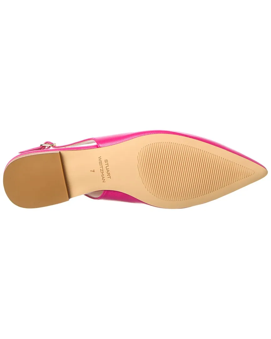 Stuart Weitzman Mara Leather Slingback Flat