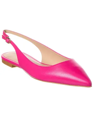 Stuart Weitzman Mara Leather Slingback Flat